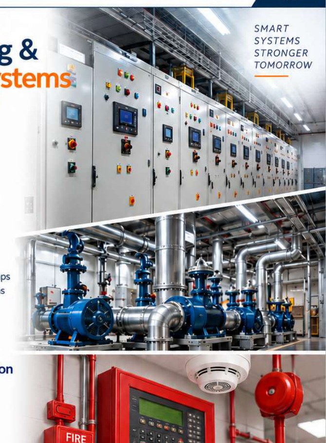 Electrical panels and plumbing systems