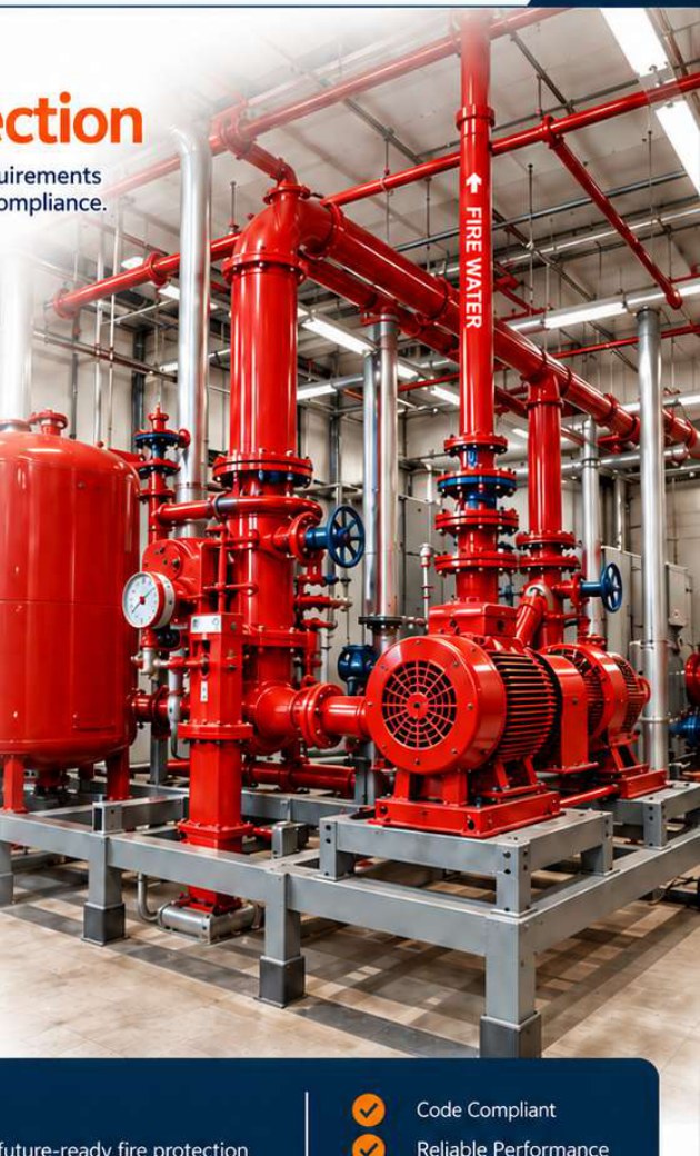 Fire protection pump room